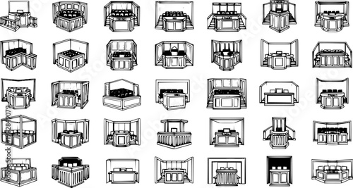 Diverse Collection of Booth and Stand Designs for Exhibitions and Trade Shows