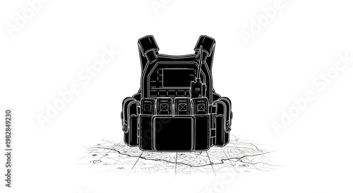 Tactical Vest, Bulletproof Body Armor, Military Gear, Combat Equipment, Protection Vest
