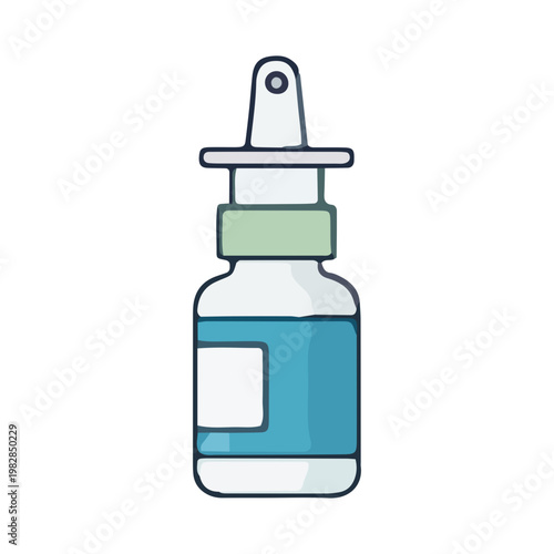 Nasal Spray Bottle Medical Illustration