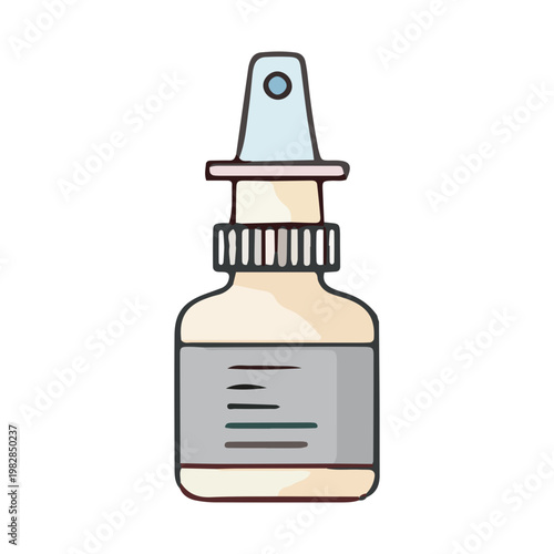 Nasal Spray Medication Illustration