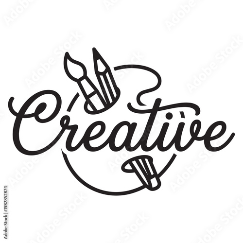 Creative Artistic Design Logo Concept.