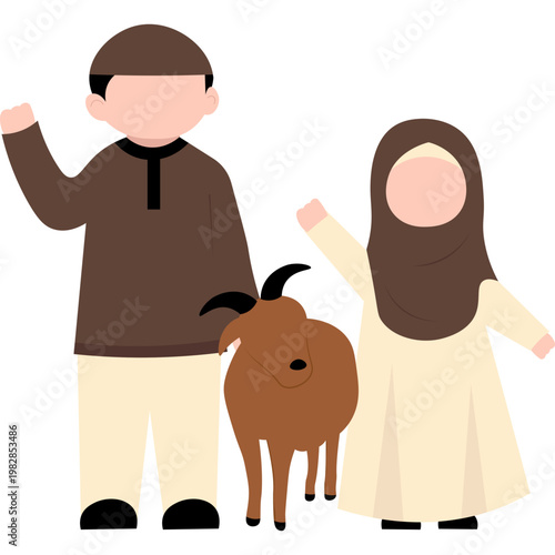 Eid al-Adha Celebration Illustration
