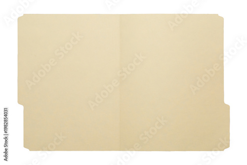 Schilderij op canvas Manila craft folder with cut tab isolated on transparent background