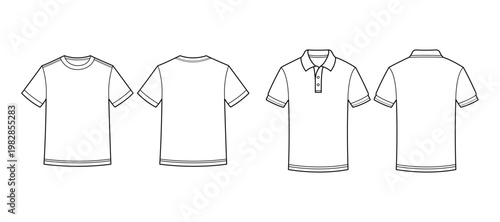 Cuadro en lienzo vector illustration of t shirt size chart