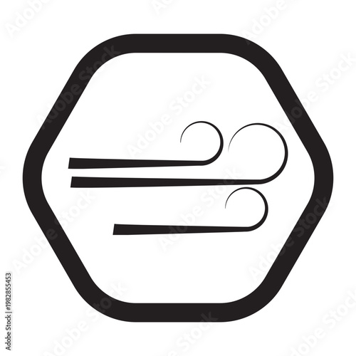 Wind blows strongly outdoors in graphic