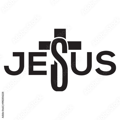 Jesus Christ Symbol Cross Logo.