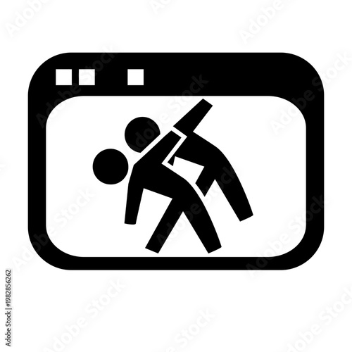 Person Being Hit on Screen Display