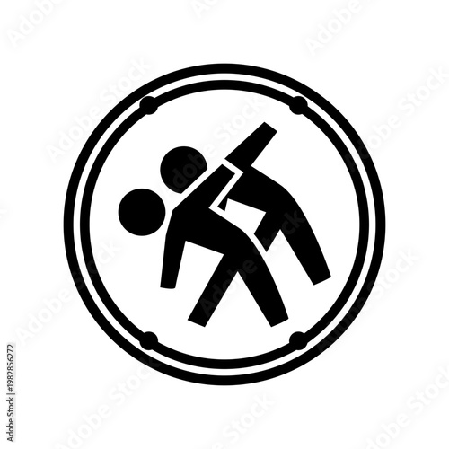 People interact violently in a circle on 13 April