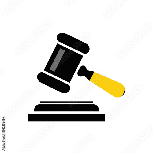 Auction Hammer on Stand Flat Icon