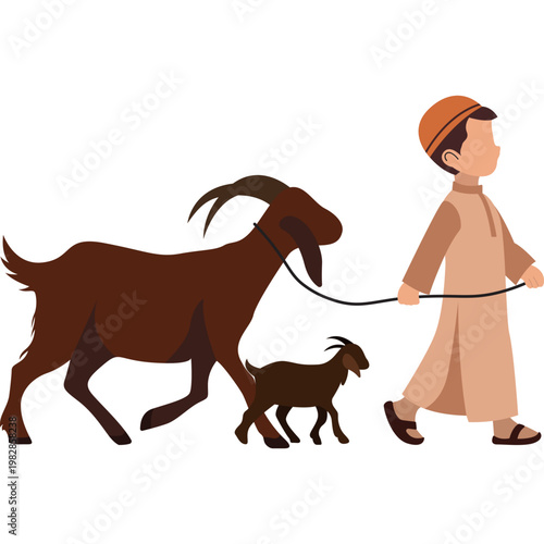 Eid al-Adha Celebration Illustration