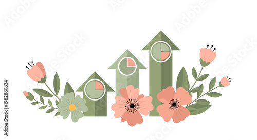 A delicate and calming floral vector graphic perfect for branding, website design, or adding a touch of natural elegance to social media content.