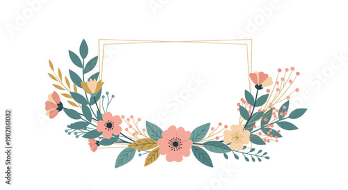A delicate floral illustration adds a touch of modern elegance. Perfect for branding, website design, or social media visuals conveying growth and a f