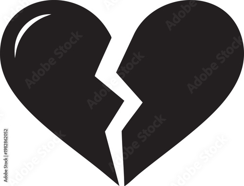 A broken heart symbolizing emotional pain and separation in relationships