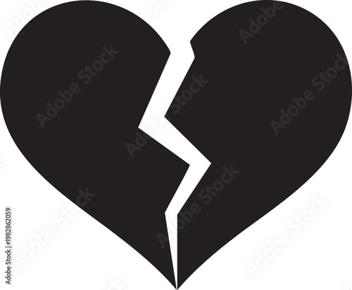 A broken heart symbolizing emotional pain and separation