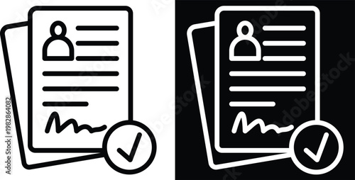 consent Two-tone version in black and white background