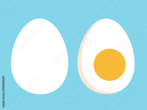 Sunny Side Up Egg Icon, Minimal Flat Vector Isolated