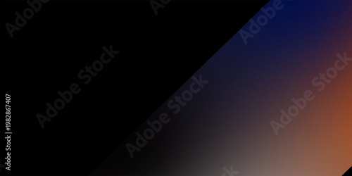 Abstract dark gradient background with orange glow blending into deep blue geometric angled composition modern style
