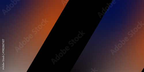 Abstract dark gradient background with orange glow blending into deep blue geometric angled composition modern style