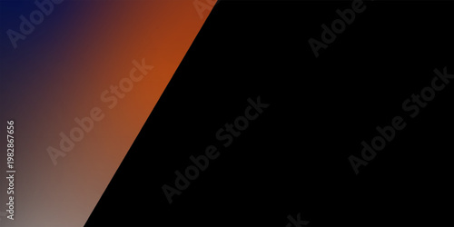 Abstract dark gradient background with orange glow blending into deep blue geometric angled composition modern style