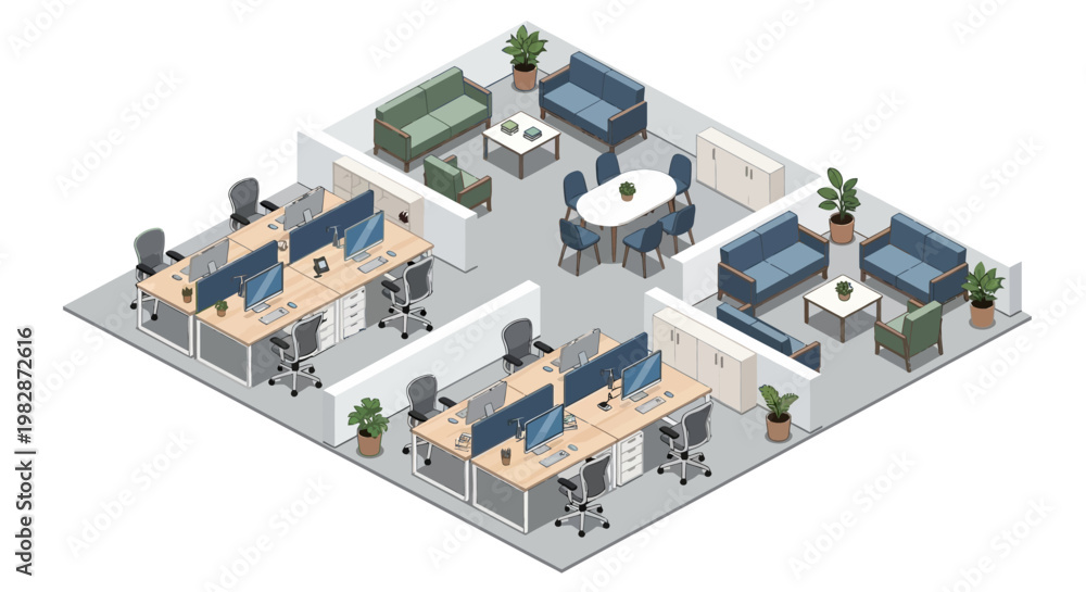 Obraz premium Modern office space interior design.