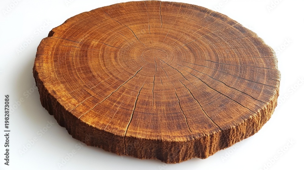 Fototapeta premium Detailed Oak Tree Ring Cross-Section Texture