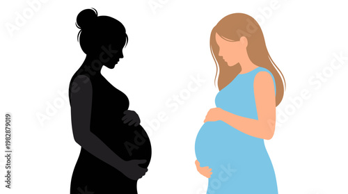 Pregnant women expecting a baby.