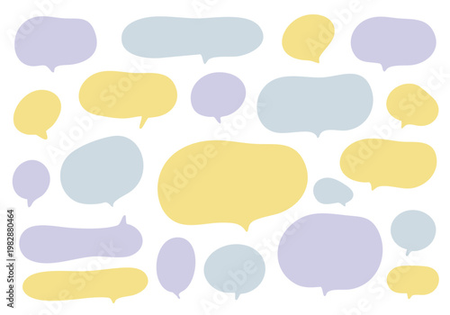 シンプルなたくさんの吹き出しセット