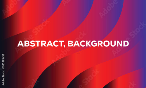 Abstract background featuring vibrant fluid waves in a gradient of fiery red, deep purple, and blue. Overlapping curved shapes with metallic highlights create a dynamic 3D layered effect.