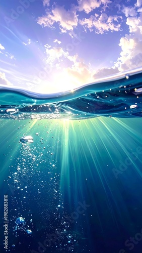 A serene underwater scene with sunlight filtering through (4)