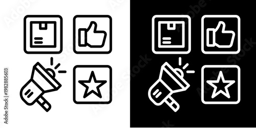 Campaign   Icon Set White Mix Style Collection