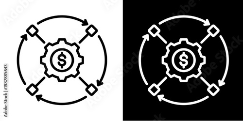 Business Model   Icon Set White Mix Style Collection