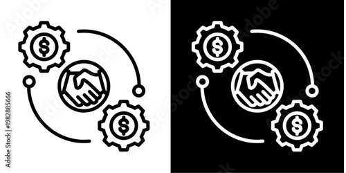 Negotiation   Icon Set White Mix Style Collection