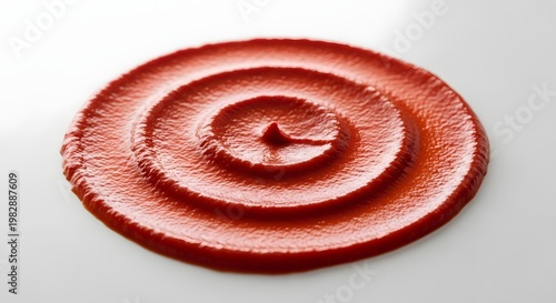 Vibrant red swirl pattern against a white background for versatile design use