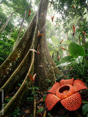 Rare plants in the rain-forest.