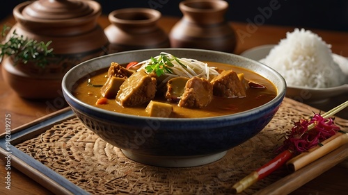Japanese Chicken Katsu Curry, Crispy Fried Cutlet with Rich Curry Sauce and Rice, Authentic Japanese Comfort Food
