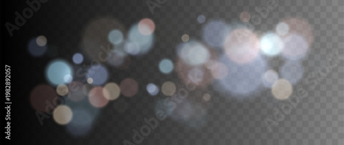 Fotografia Abstract Colorful Bokeh Background with Soft Light Orbs and Blurred Glow Effect
