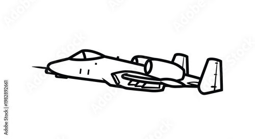 Simple black and white sketch depicting a side view of an a 10 wart hog