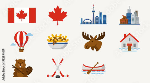 Canadian culture icons and symbols.