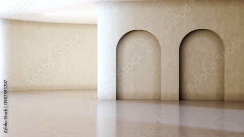 3D render, illustration Luxury modern living room interior,  realistic lighting, wide angle, contemporary furniture, clean lines, minimalist decor, elegant home design, large window