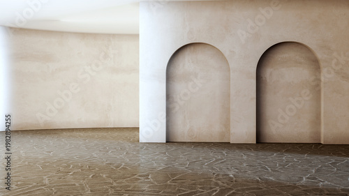 3D render, illustration Luxury modern living room interior,  realistic lighting, wide angle, contemporary furniture, clean lines, minimalist decor, elegant home design, large window