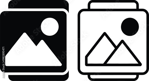 Comparison of camera icons on smartwatch faces with contrasting color schemes