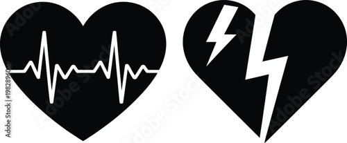 Contrast between healthy heart rhythm and a heart affected by electrical issues