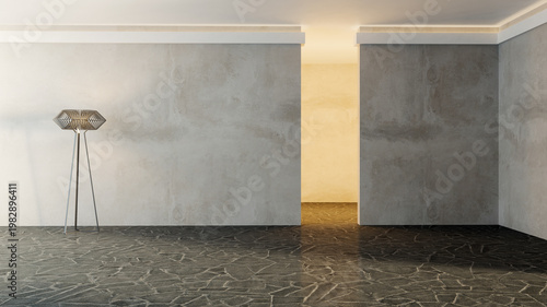 3D render, illustration Luxury modern living room interior,  realistic lighting, wide angle, contemporary furniture, clean lines, minimalist decor, elegant home design, large window