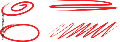 Underlines and scribbles set . Doodle vector brush Stroke . Correction scribble. Isolated paintbrush collection . Vector streak. Hand drawn underline, highlighter.