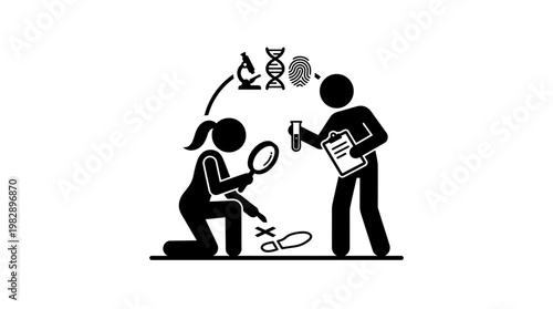 Forensic Scientists Examining Evidence