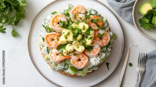 Savory Swedish Smorgastarta With Shrimp And Herbs
