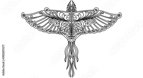 Intricate Bird Pendant Jewelry Closeup.