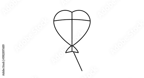 Heart shaped hot air balloon.