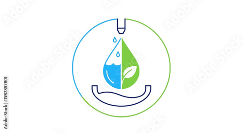 Eco friendly water drop logo design.