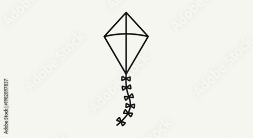 Kite flying high in air.